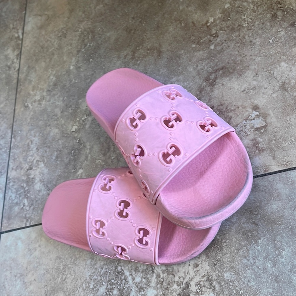 Pink Gucci Slides